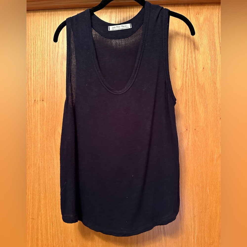 Free people knit tank black size small